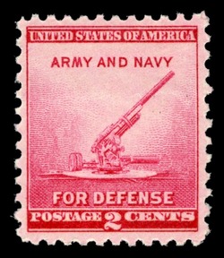 Anti-Aircraft Gun - Army and Navy United States Postage Stamp | National Defense Stamps