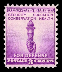 Torch of Enlightenment - Security Education Conservation Health United States Postage Stamp | National Defense Stamps