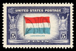 Flag Of Luxembourg United States Postage Stamp | Overrun Countries