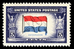 Flag Of Netherlands United States Postage Stamp | Overrun Countries