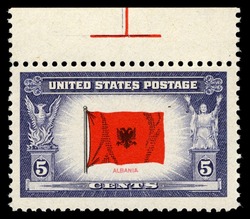 Flag Of Albania United States Postage Stamp | Overrun Countries
