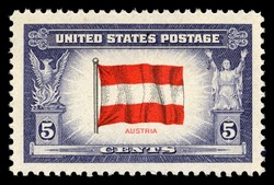 Flag Of Austria United States Postage Stamp | Overrun Countries