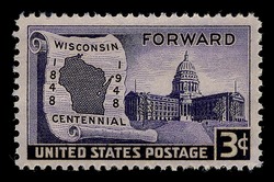 Wisconsin Statehood Centennial United States Postage Stamp
