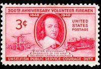 Volunteer Firemen - Peter Stuyvesant United States Postage Stamp