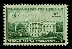 Executive - White House United States Postage Stamp | National Capital Sesquicentennial