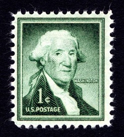 George Washington - Dry Printing United States Postage Stamp | Liberty Series
