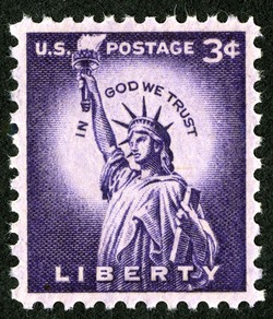 Statue of Liberty - Dry Printing United States Postage Stamp | Liberty Series