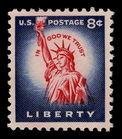 Statue of Liberty - Flat Plate United States Postage Stamp | Liberty Series