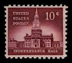 Independence Hall - Untagged United States Postage Stamp | Liberty Series