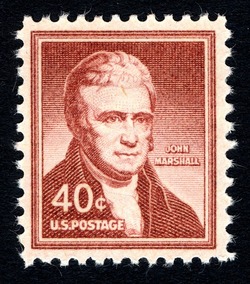 John Marshall - Wet Printing United States Postage Stamp | Liberty Series