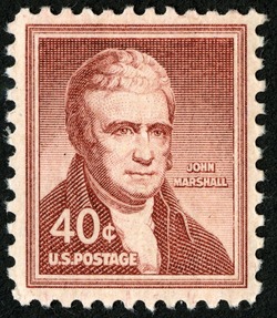 John Marshall - Dry Printing United States Postage Stamp | Liberty Series