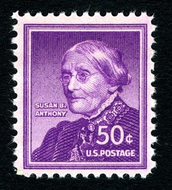 Susan B. Anthony - Wet Printing United States Postage Stamp | Liberty Series