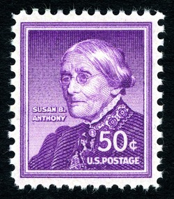 Susan B. Anthony - Dry Printing United States Postage Stamp | Liberty Series