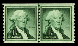 George Washington - Wet Printing - Horizontal Imperforate United States Postage Stamp | Liberty Series