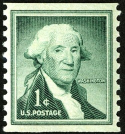 George Washington - Dry Printing - Horizontal Imperforate United States Postage Stamp | Liberty Series