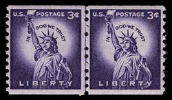 Statue of Liberty - Wet Printing - Horizontal Imperforate United States Postage Stamp | Liberty Series