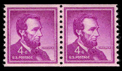 Abraham Lincoln - Wet Printing - Horizontal Imperforate United States Postage Stamp | Liberty Series