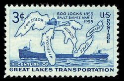 Soo Locks United States Postage Stamp