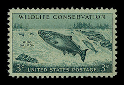 King Salmon United States Postage Stamp | Wildlife Conservation