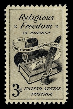 Religious Freedom - Flushing Remonstrance United States Postage Stamp