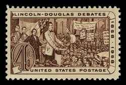 Lincoln-Douglas Debates United States Postage Stamp | Birth of Abraham Lincoln