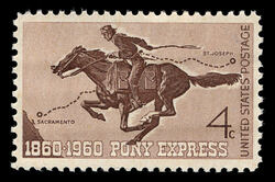 Pony Express United States Postage Stamp