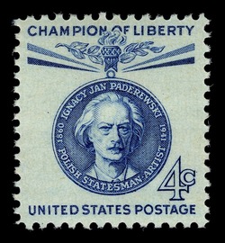 Ignacy Jan Paderewski United States Postage Stamp | Champions of Liberty