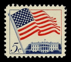 Flag Over White House United States Postage Stamp