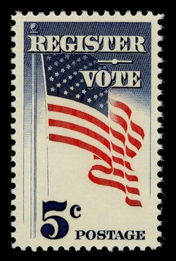 Register and Vote United States Postage Stamp