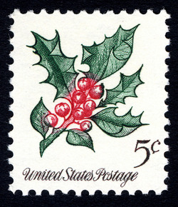 Holly United States Postage Stamp | Christmas - 1964