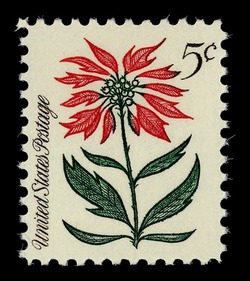 Poinsettia United States Postage Stamp | Christmas - 1964