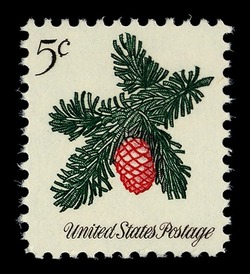 Conifer Sprig United States Postage Stamp | Christmas - 1964