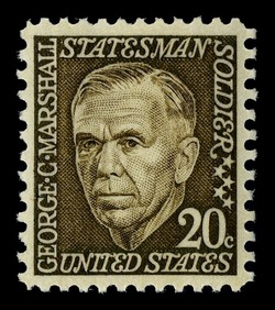 George Catlett Marshall United States Postage Stamp | Prominent Americans