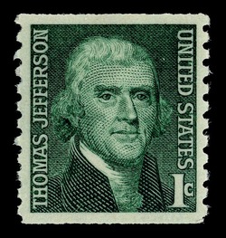 Thomas Jefferson - Horizontal Imperforate United States Postage Stamp | Prominent Americans