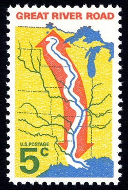 Great River Road United States Postage Stamp