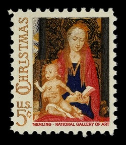 Madonna and Child With Angels - Hans Memling United States Postage Stamp
