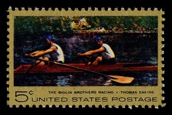 Thomas Eakins - The Biglin Brothers Racing United States Postage Stamp
