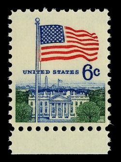 Flag and White House - Perf 11 United States Postage Stamp