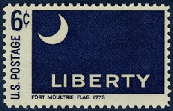 Fort Moultrie Flag United States Postage Stamp | Historic Flags