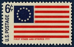 First Stars and Stripes Flag United States Postage Stamp | Historic Flags