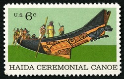 Haida Ceremonial Canoe United States Postage Stamp | Natural History
