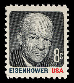 Dwight D. Eisenhower - Multiple Colors United States Postage Stamp