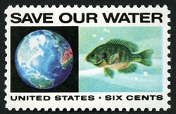 Save Our Water United States Postage Stamp | Anti-Pollution