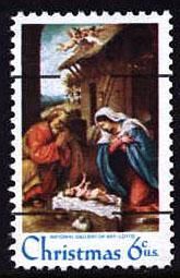 Lorenzo Lotto - Nativity - Christmas - Precancel United States Postage Stamp