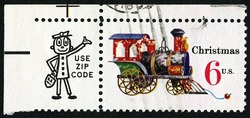 Locomotive United States Postage Stamp | Christmas Toys