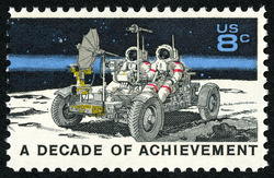 Lunar Rover - A Decade of Achievement United States Postage Stamp | Space Achievements