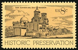 San Xavier Del Bac Mission United States Postage Stamp | Historic Preservation