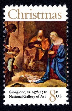 Adoration of the Shepherds - Giorgione United States Postage Stamp