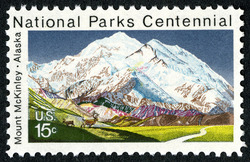 Mount McKinley - Alaska United States Postage Stamp | National Parks Centennial
