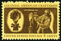 Wigmaker United States Postage Stamp | Colonial American Craftsmen